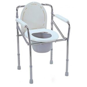 Folding commode chair